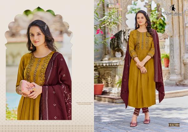 Ladies Flavour Copper Stone Vol 14 Designer Kurti With Pant And Dupatta Collection